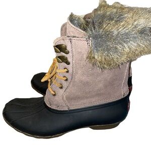 Sperry Top-Siders White Water duck boot suede faux fur